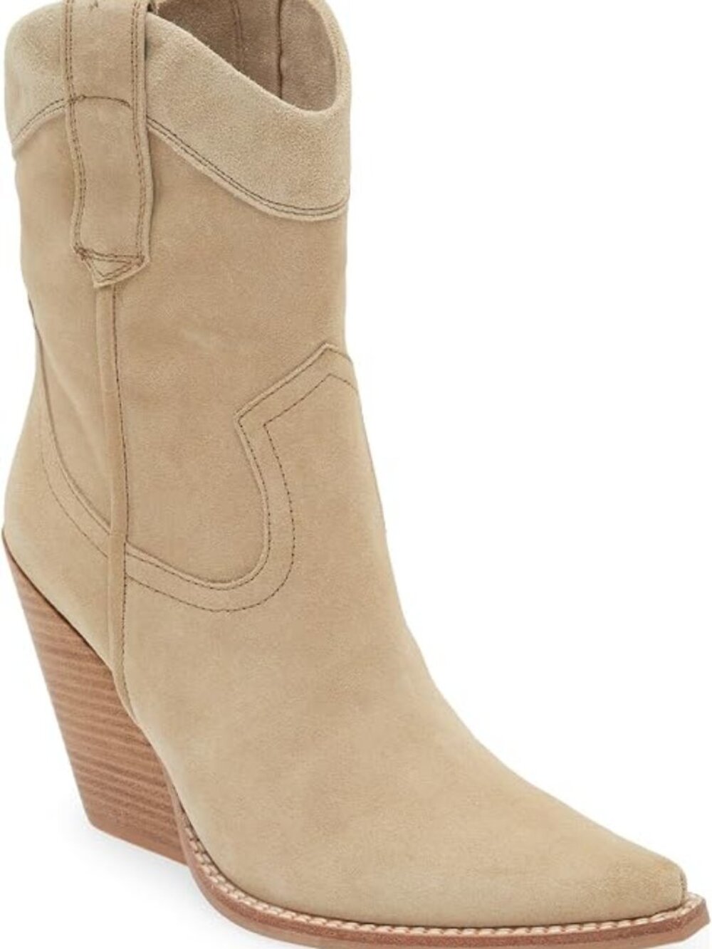 Jeffrey Campbell  MI-AMIGO Western Boots, Beige Suede  Size Women 9.5   NEW
